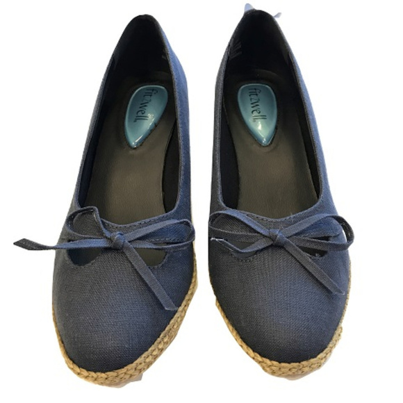 Fitzwell Navy Sunport Wedge - Picture 1 of 3